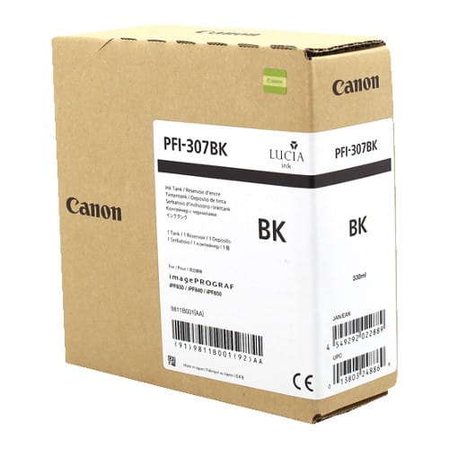 Tusz Canon PFI-307 BK | black - czarny | CF9811B001AA | ORYGINALNY